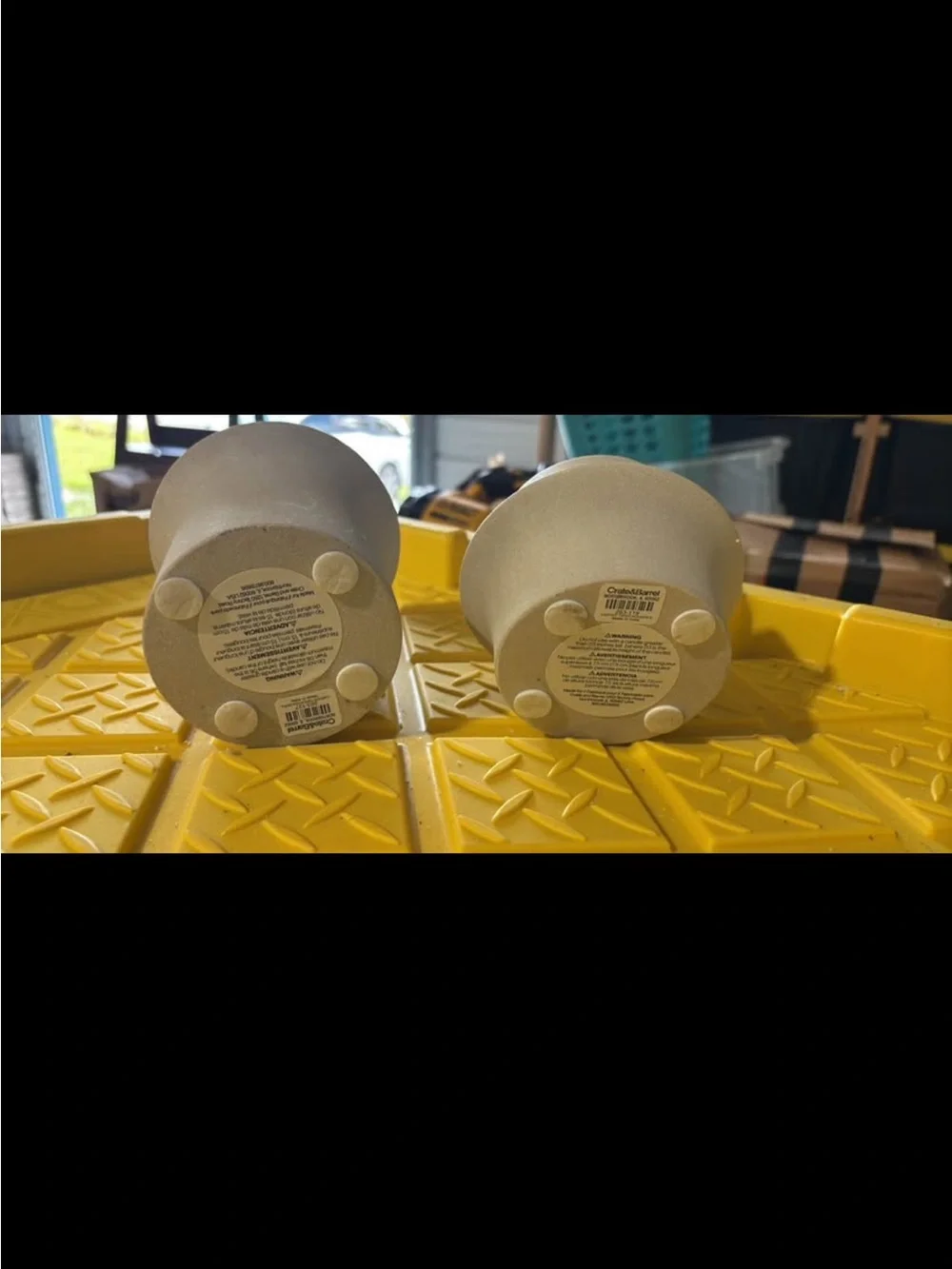 Crate and barrel candle holders, new